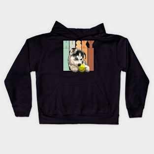 husky puppy Kids Hoodie